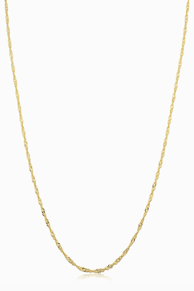 14K Gold Spirah Chain Necklace, Main, color, Yellow Gold