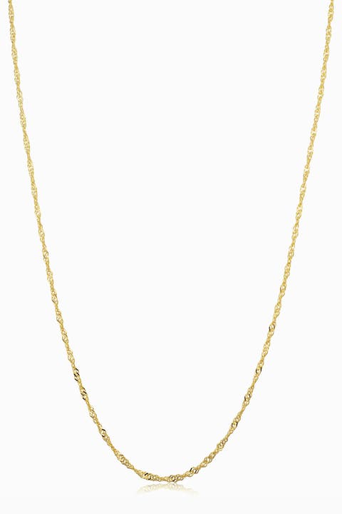 14K Gold Spirah Chain Necklace
