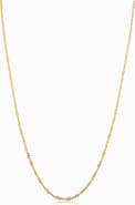 Oradina 14K Gold Spirah Chain Necklace