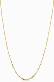 Oradina 14K Gold Spirah Chain Necklace