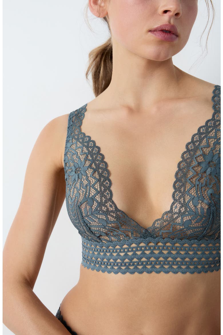 Dream Wireless Triangle Bra, Alternate, color, ANTHRACITE