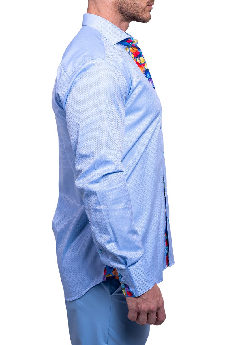 Maceoo Einstein Resistance0111 Blue Button-Up Shirt, Alternate, color, 