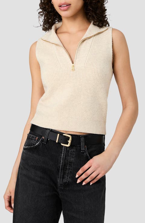 Marley Half Zip Rib Sweater Vest