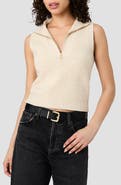 French Connection Marley Half Zip Rib Sweater Vest