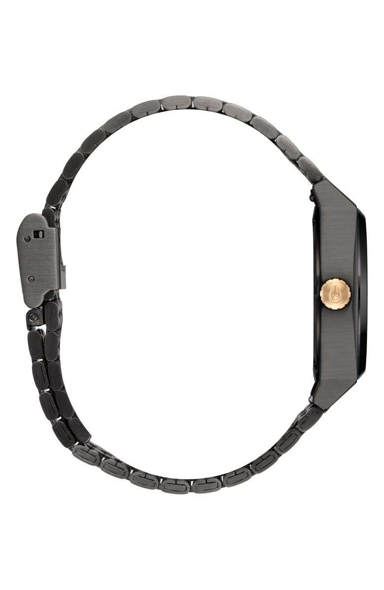 Nixon Medium Time Teller Bracelet Watch, 31mm, Alternate, color, Gunmetal / Lavender / Gold