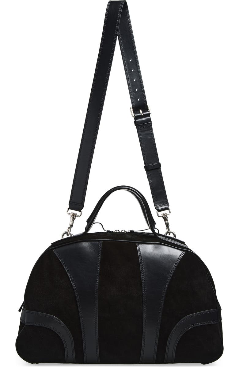 Dries Van Noten Suede Duffle Bag, Alternate, color, Black