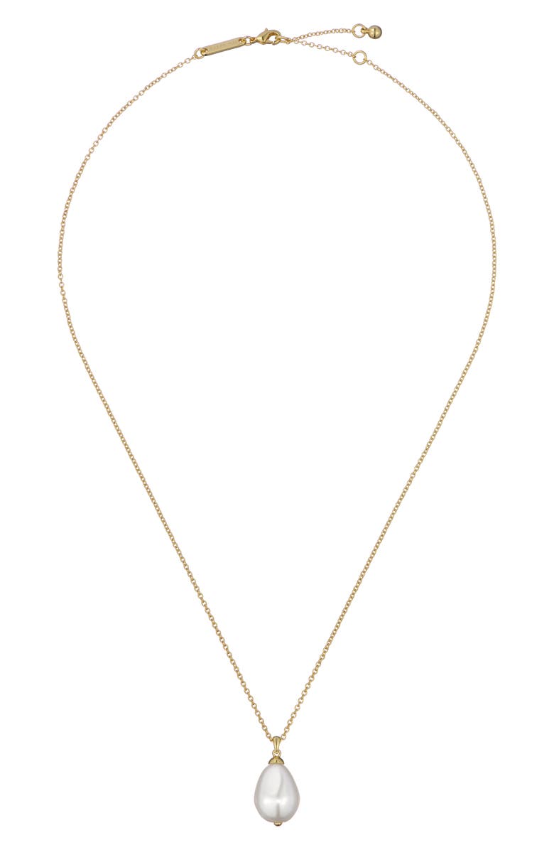 Ted Baker Parmlia Faux Pearl Pendant Necklace, Alternate, color, Gold Tone/ Pearl