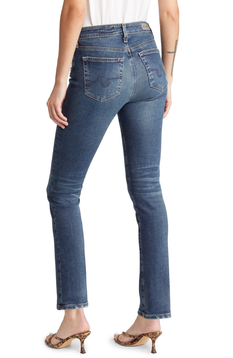 AG Mari Mid Rise Slim Straight Leg Jeans, Alternate, color, 9 Years Method