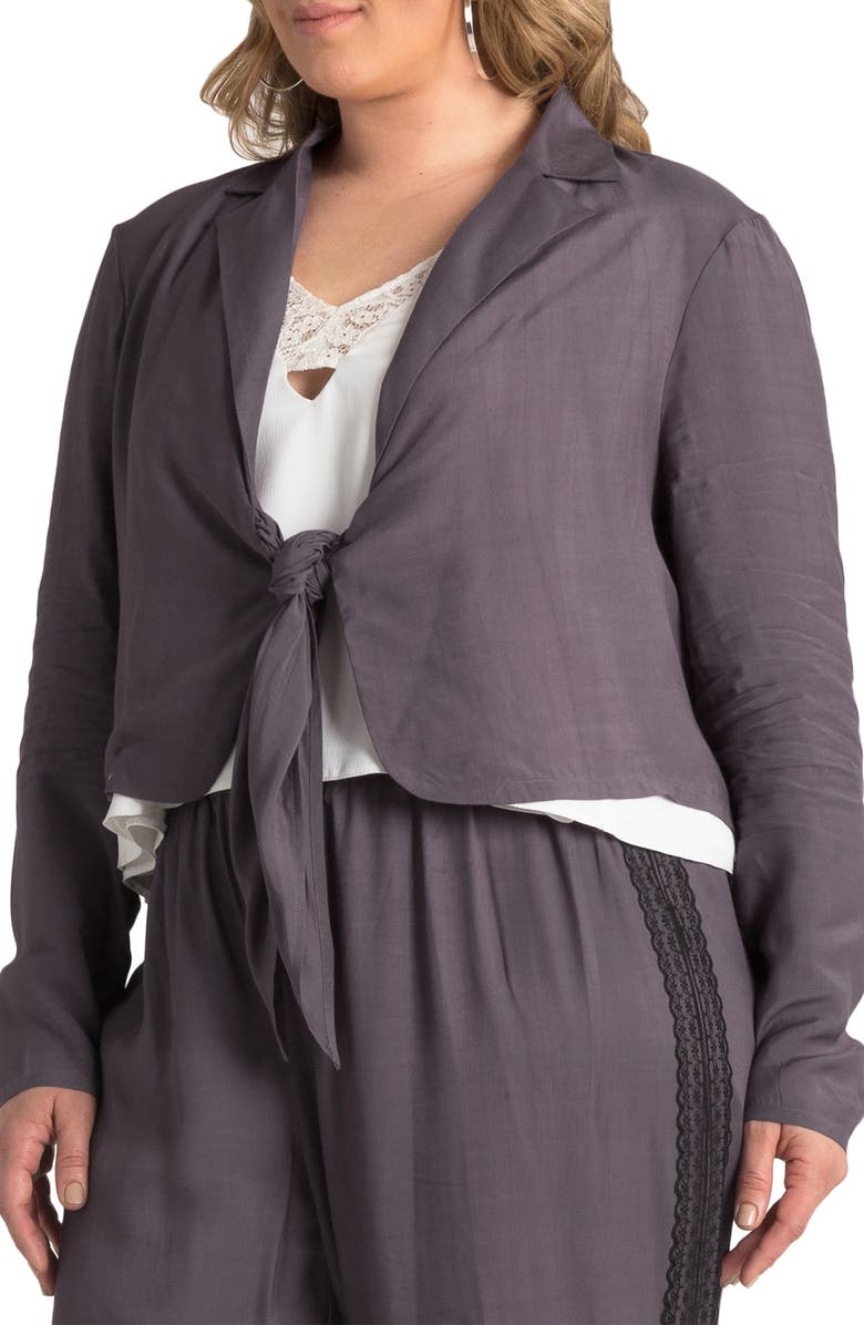 Standards & Practices Tie Front Jacket, Alternate, color,