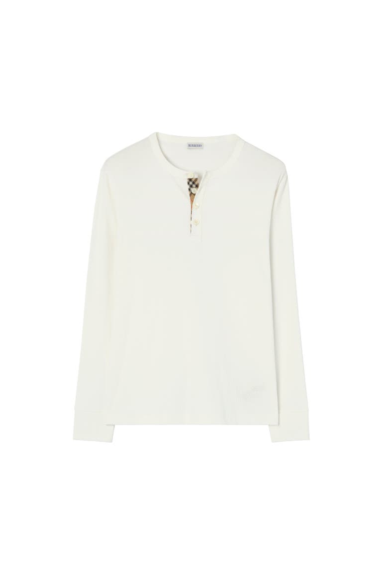 Long-sleeve Cotton Top, Alternate, color, Chalk