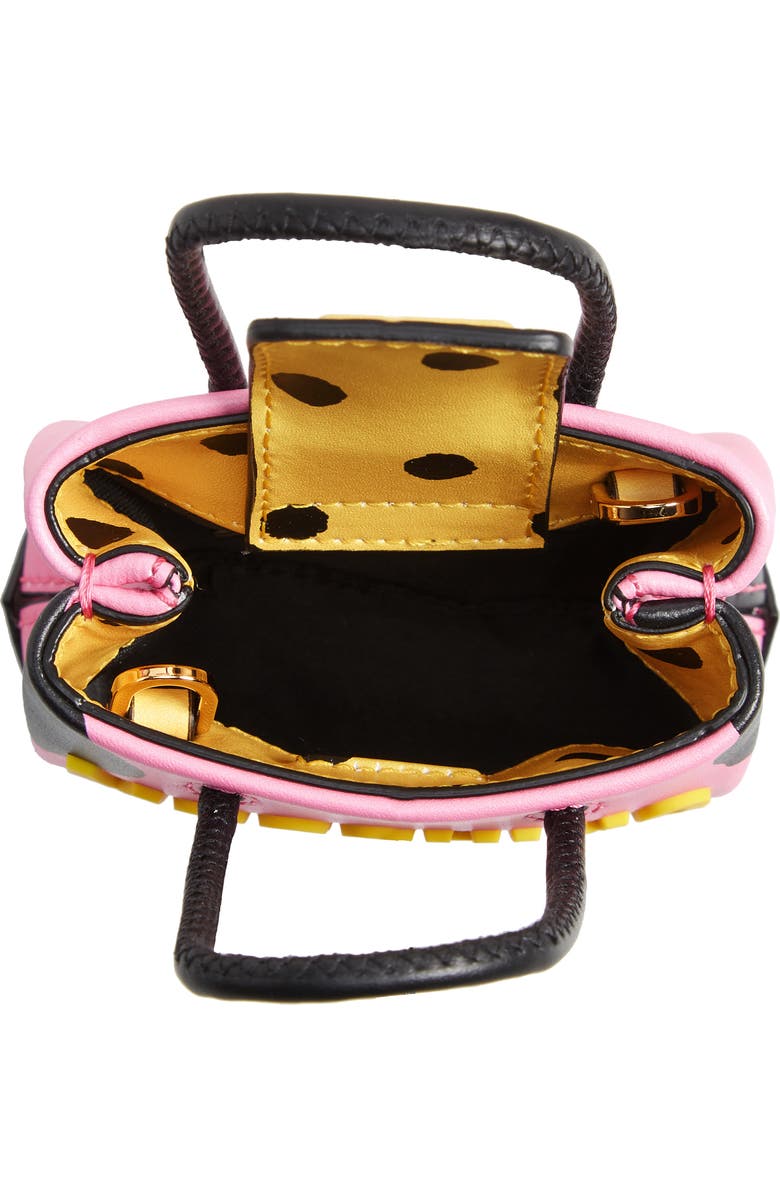 Moschino Mini Dot Leather Shopper Bag, Alternate, color,