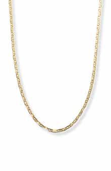 Argento Vivo Sterling Silver Flat Cable Chain Necklace