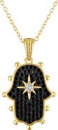 FZN Cubic Zirconia Hamsa Pendant Necklace