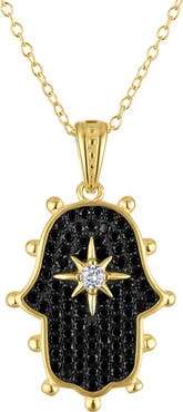 FZN Cubic Zirconia Hamsa Pendant Necklace