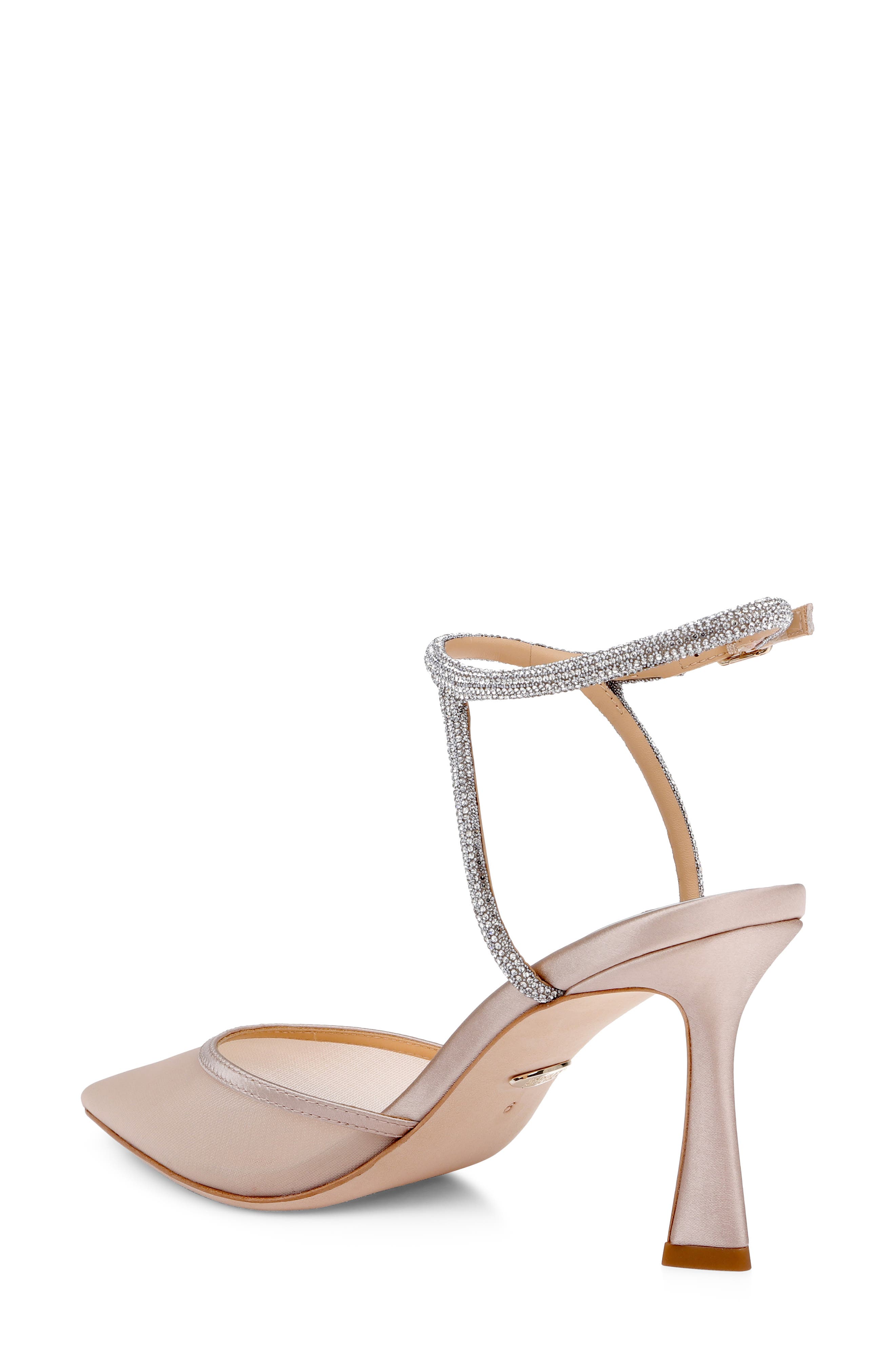 Kamilah III Ankle Strap Pump, Alternate, color, BEIGE SATIN