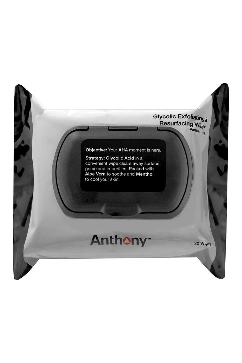 Anthony™ Glycolic Exfoliating & Resurfacing Wipes, Main, color, NO COLOR