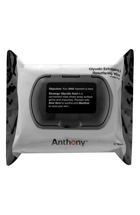 Anthony™ Glycolic Exfoliating & Resurfacing Wipes