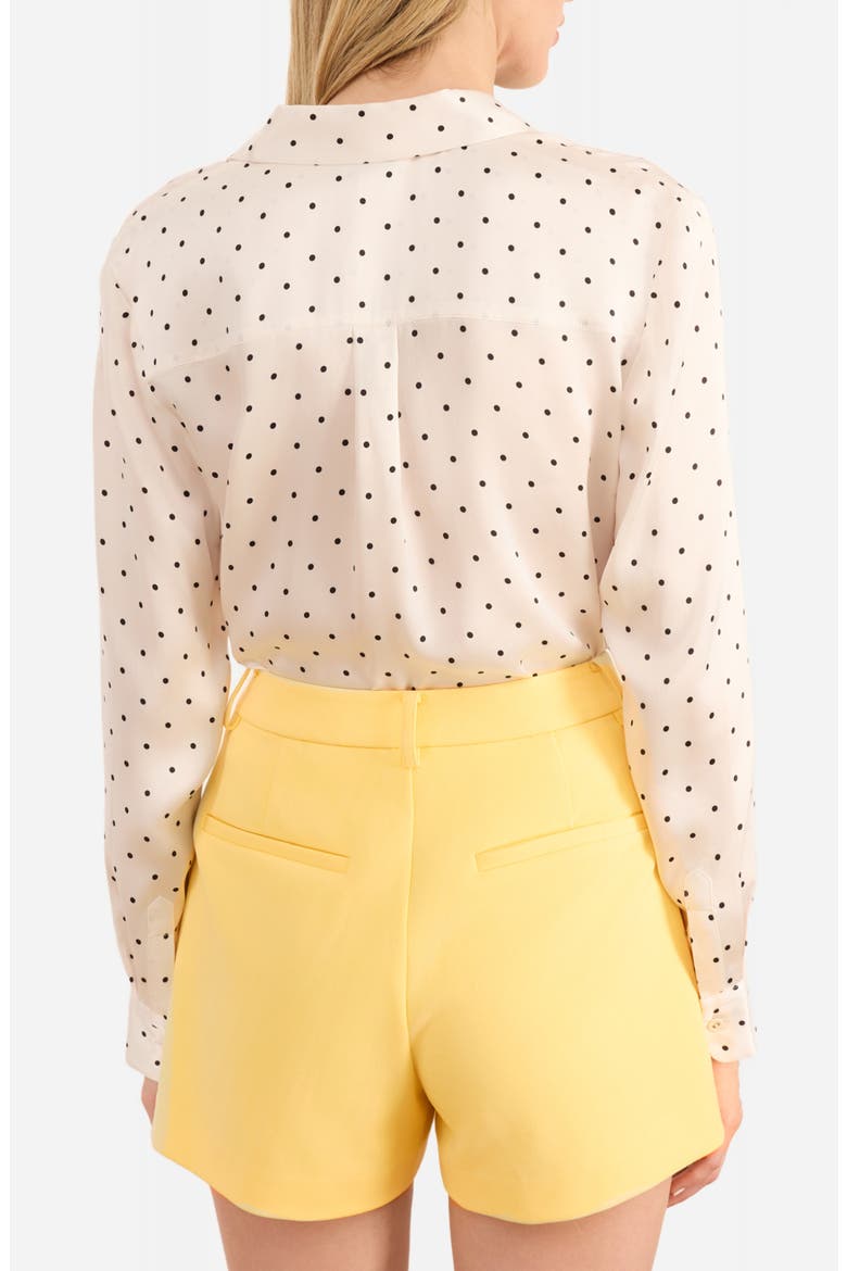 Crosby Silk Charmeuse Button-Up Shirt, Alternate, color, PIN DOT