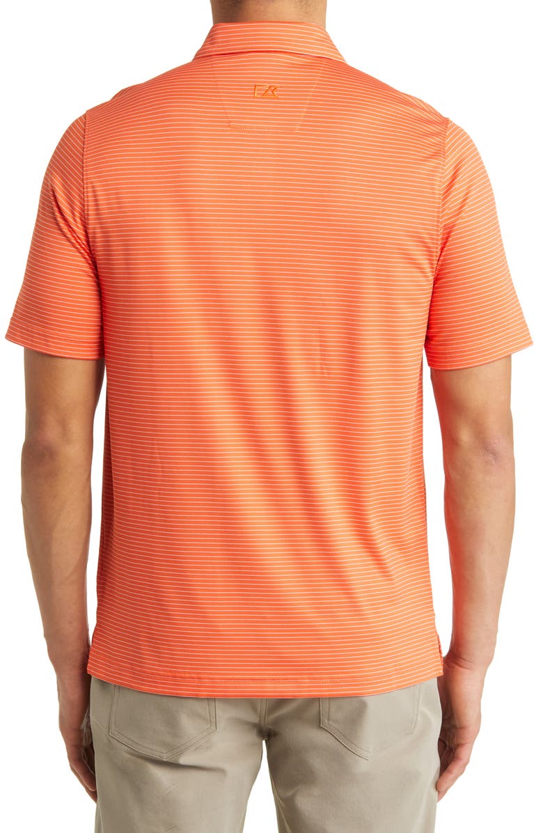 Cutter & Buck Forge Pencil Stripe Polo, Alternate, color, College Orange