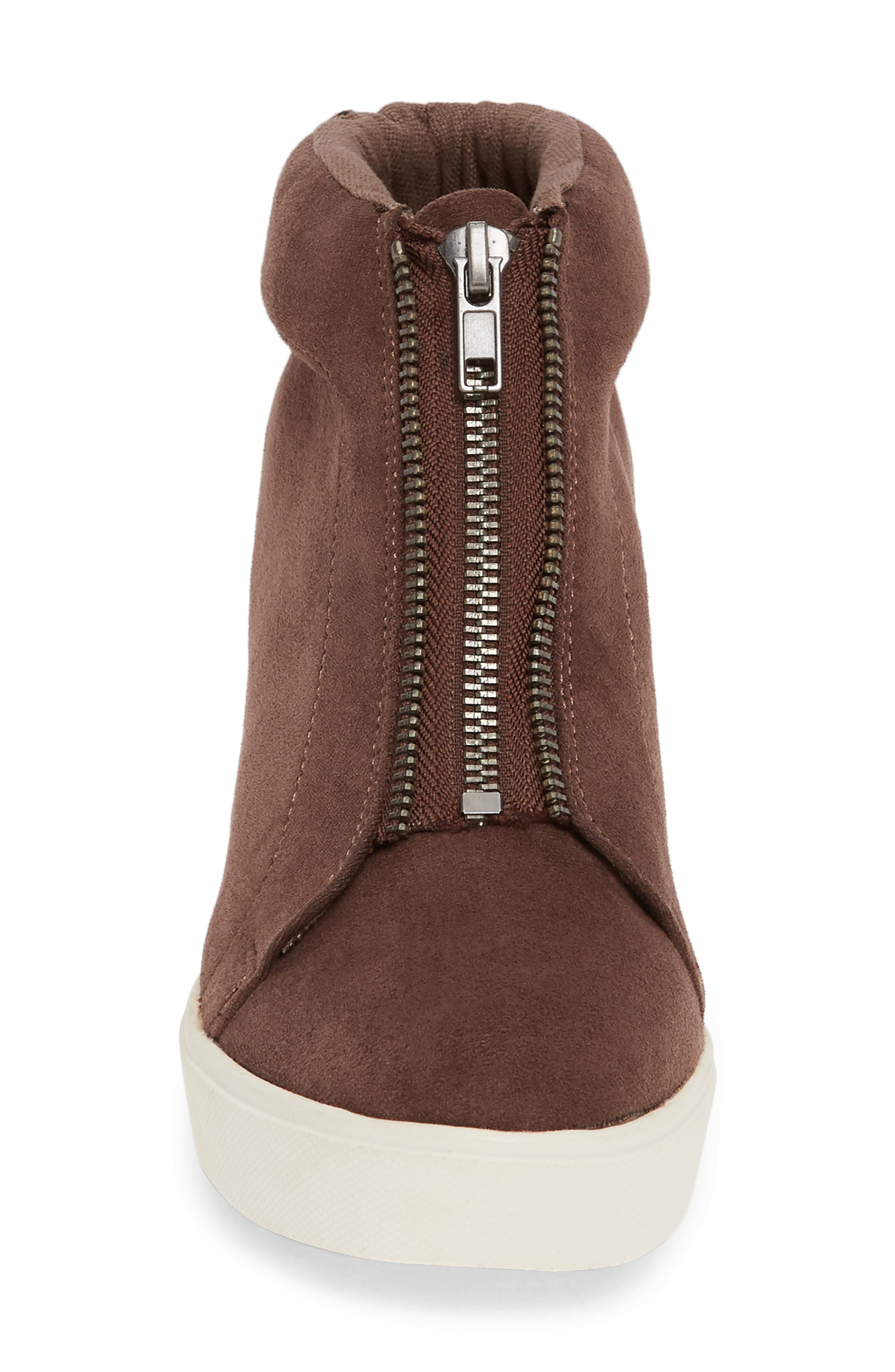 Zippy Hidden Wedge Sneaker, Alternate, color, CHOCOLATE