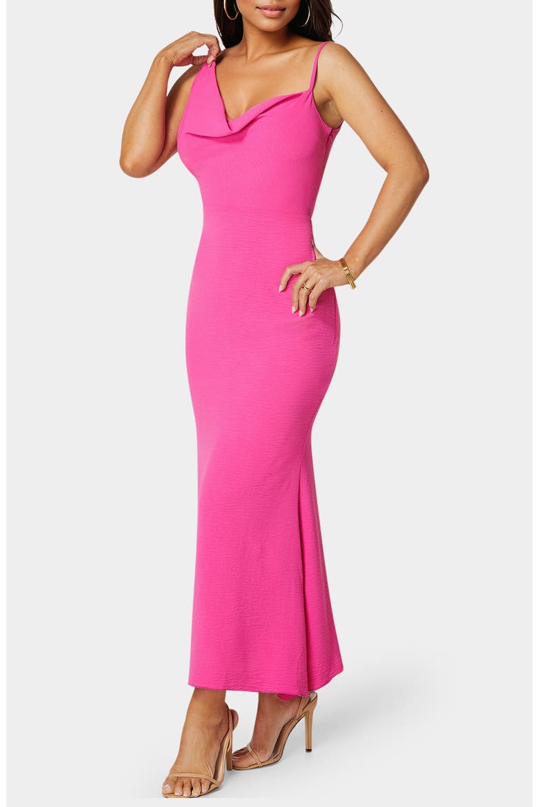 Airflow Cowl Neck Maxi Dress, Alternate, color, FUCHSIA