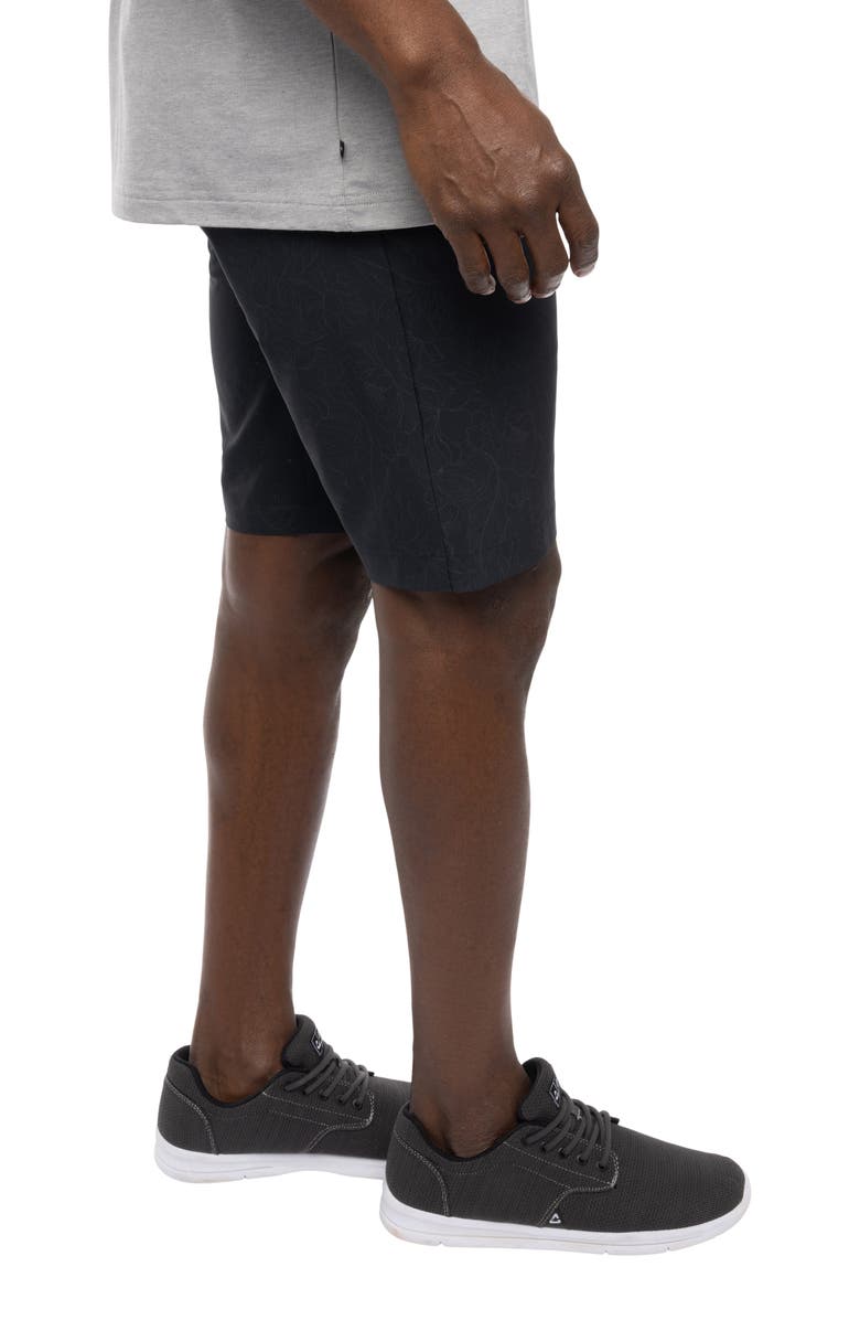 TravisMathew Night Cat Stretch Performance Shorts, Alternate, color, Black