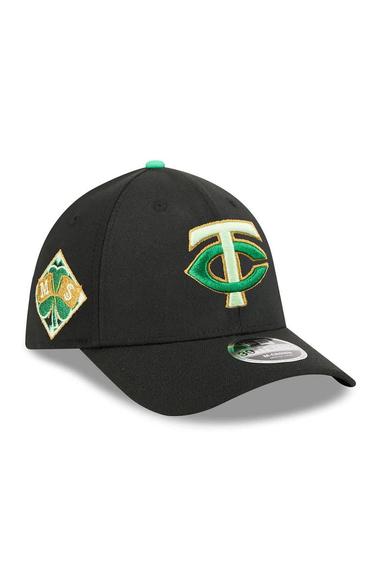 New Era Men's New Era Black Minnesota Twins 2026 St. Patrick's Day 39THIRTY Flex Hat, Main, color, Black