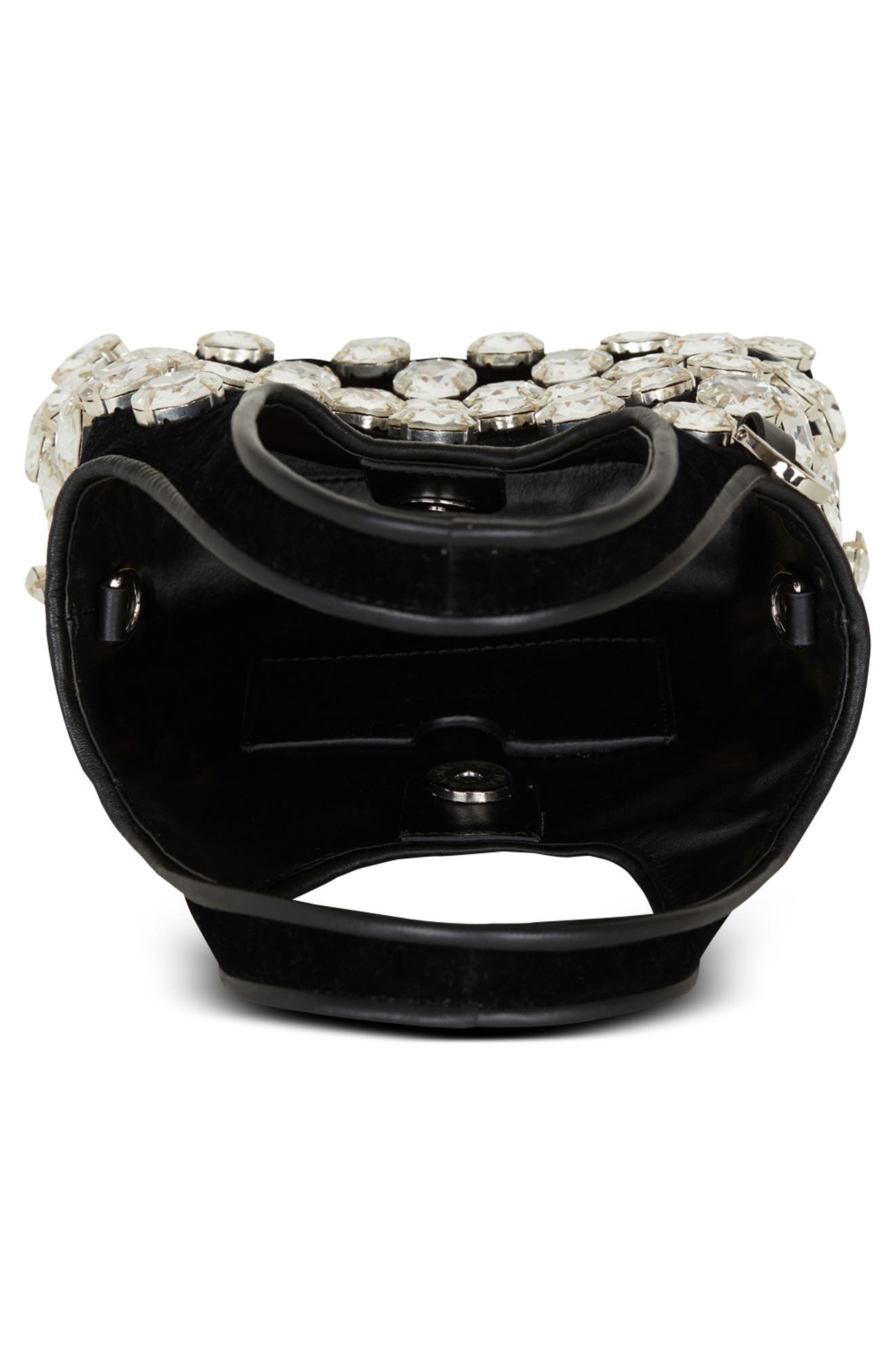 Balmain Small B-Army Crystal Embellished Shopper Tote, Alternate, color, 