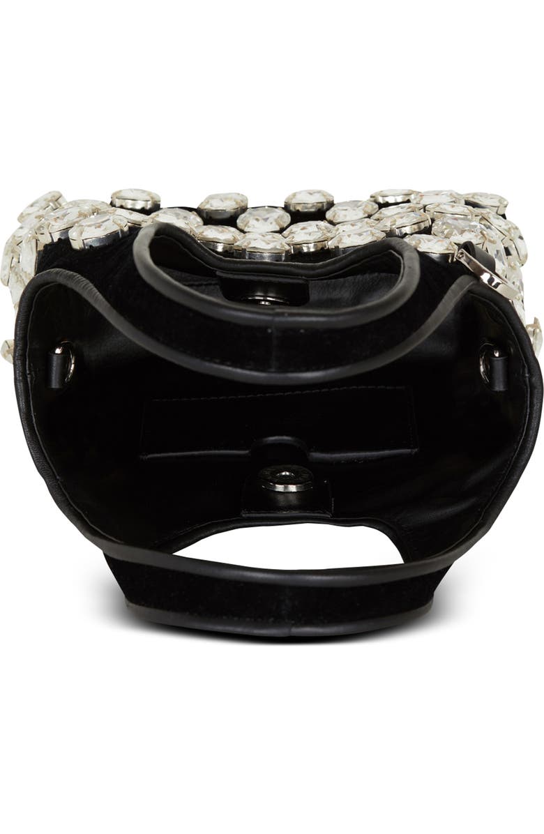 Balmain Small B-Army Crystal Embellished Shopper Tote, Alternate, color,