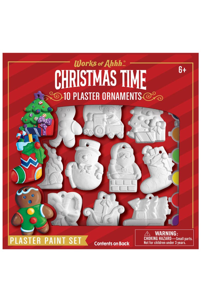 Ornaments 10-Pack Plaster Paint Set, Main, color, Multicolor