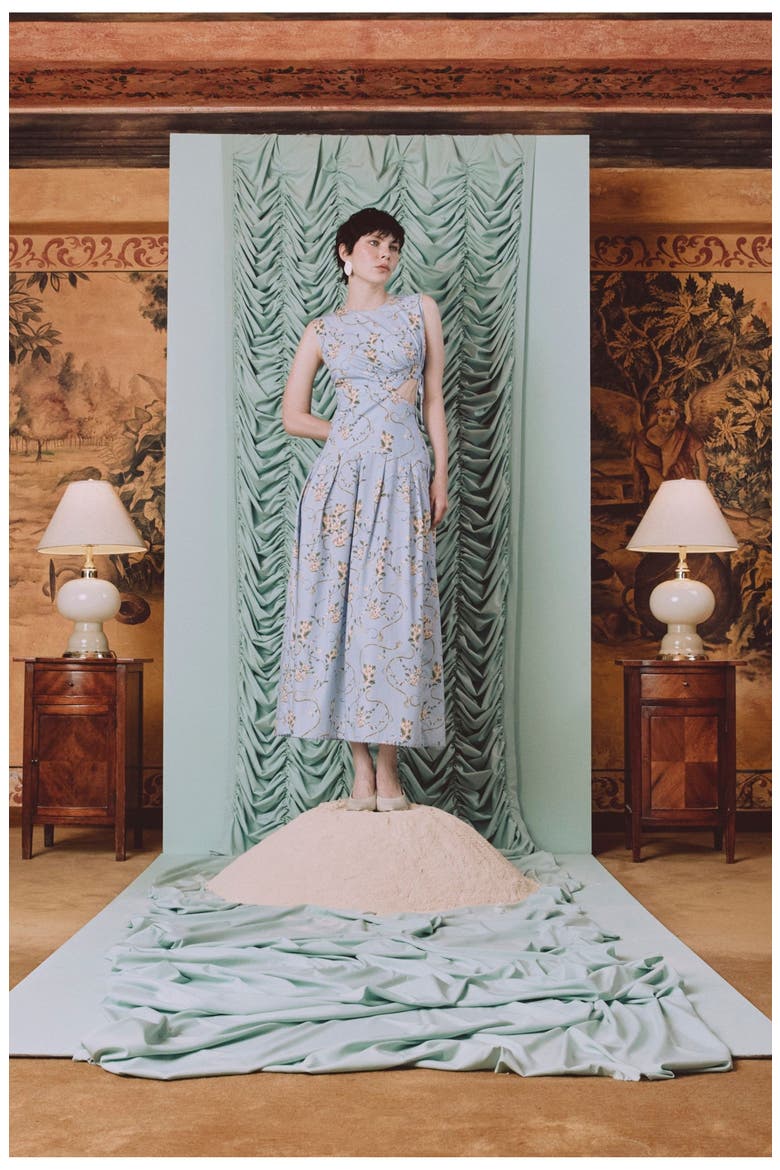 Otoño  Navegante Midi Dress, Alternate, color, Blue
