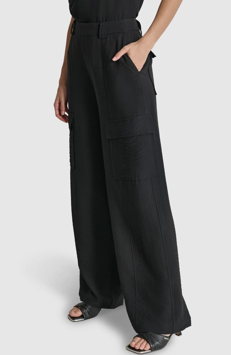 DKNY Crinkle Cargo Pants, Alternate, color, 