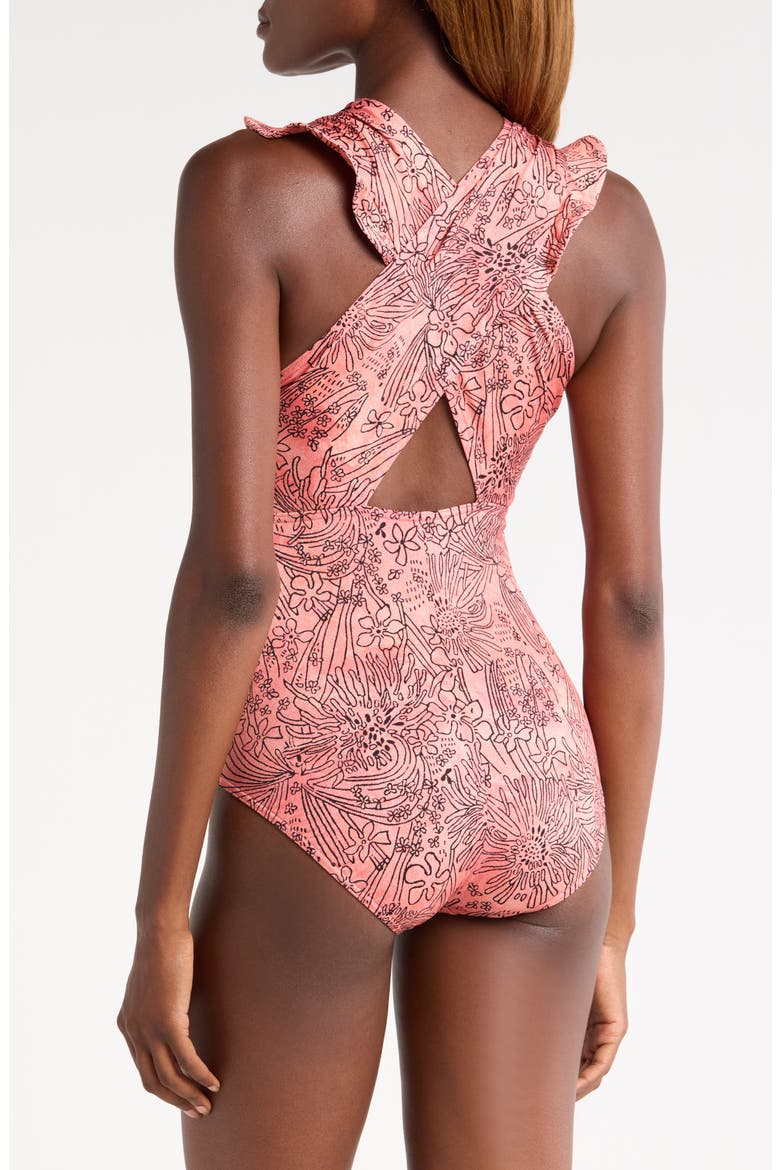 Antilles One-Piece Swimsuit, Alternate, color, ACACIA
