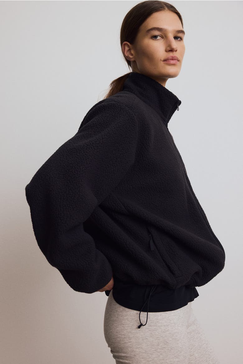 Teddy Sports Jacket, Alternate, color, Black