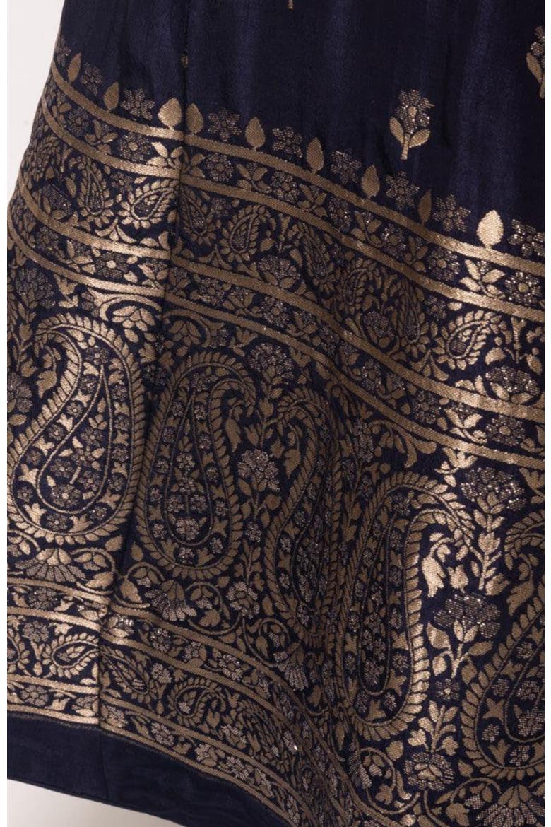 Alastair Open Back Gown, Alternate, color, Navy Blue