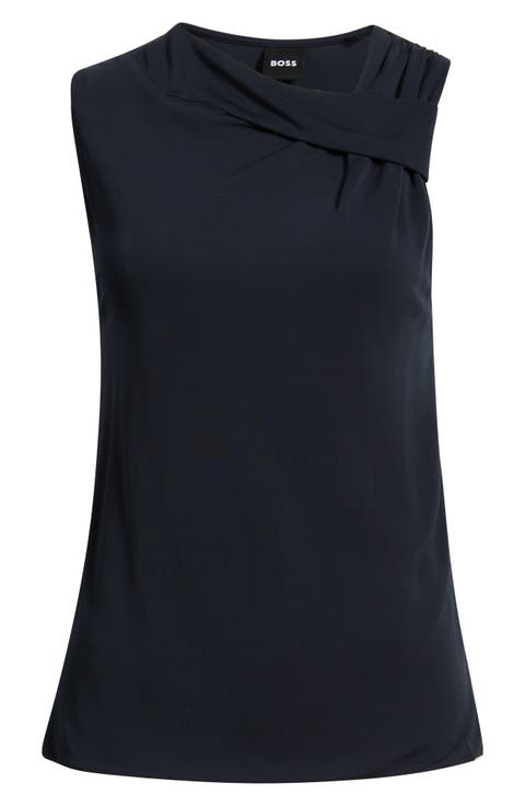 Epuete Drape Neck Jersey Top