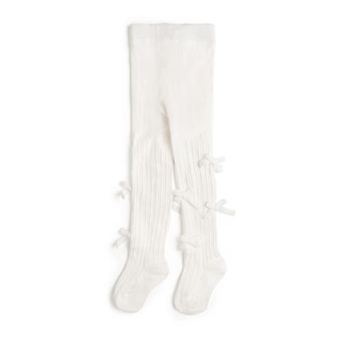 Ivory Velvet Mini Bow Tights