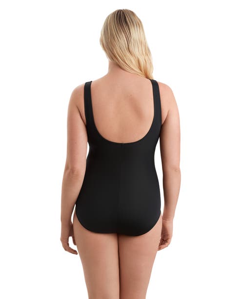 Shapesolver Sport Squareneck Illusion Tank Chlorine Resistant One-piece Swimsuit