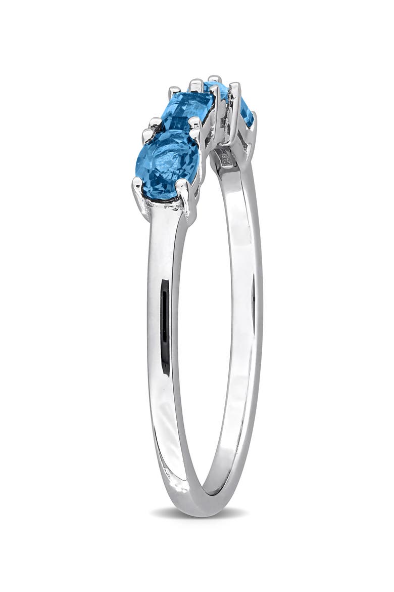 Multi-Shaped London Blue Topaz Band Ring, Alternate, color, BLUE