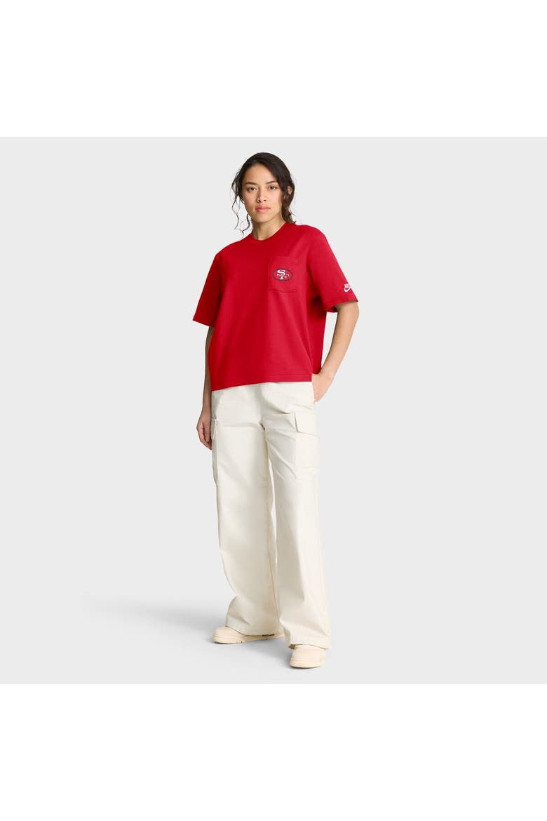 Women's Nike Scarlet San Francisco 49ers Rewind Pocket Boxy T-Shirt, Alternate, color, Scarlet