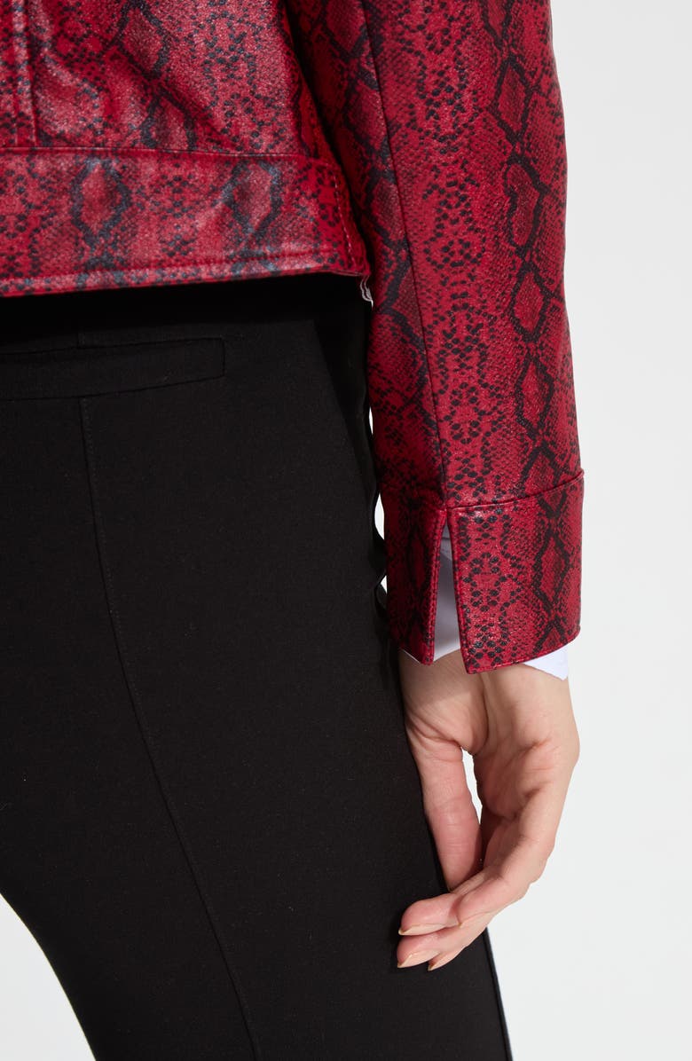 Lysse Estrella Snakeskin Print Faux Suede Jacket, Alternate, color, 