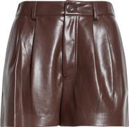 Alice + Olivia Conry High Waist Faux Leather Shorts