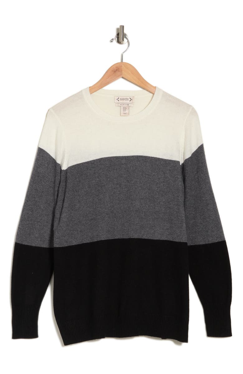 Nanette Lepore Stripe Cashmere Sweater, Alternate, color,