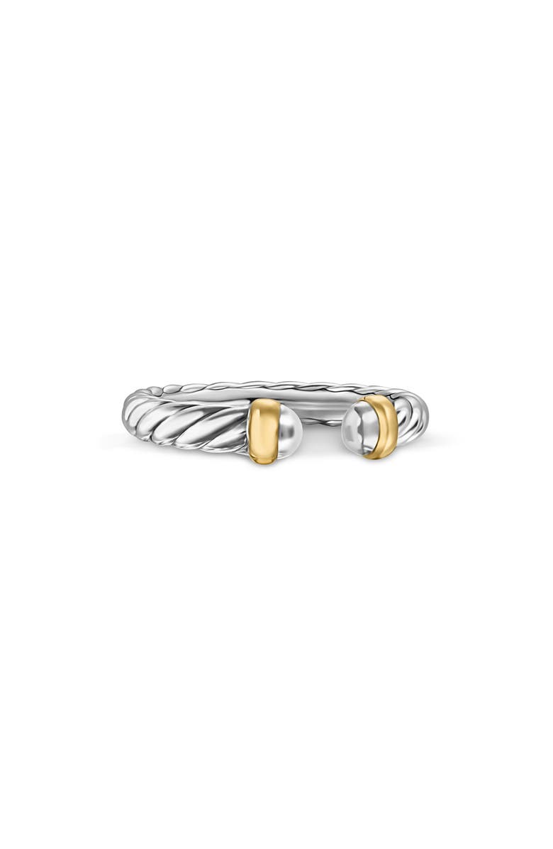 David Yurman Petite Cable Ring in Sterling Silver with 14K Yellow Gold, Alternate, color, Sterling Silver/ Gold