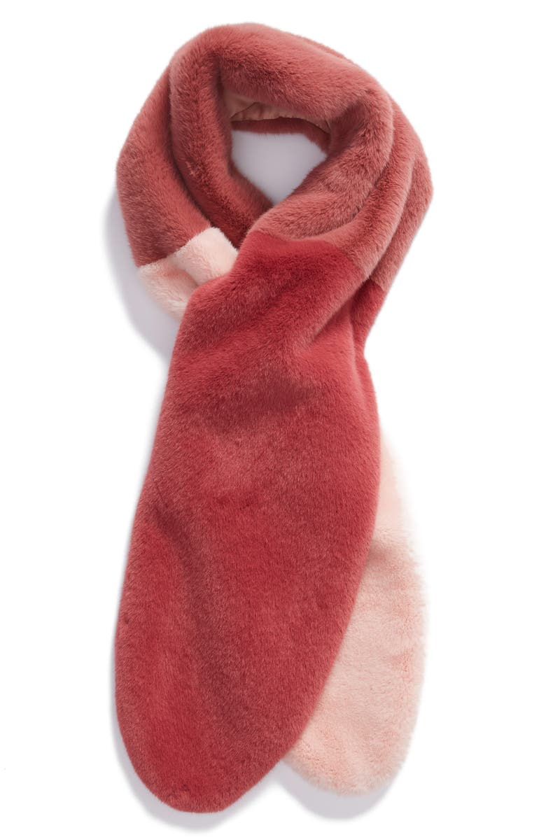 Halogen<sup>®</sup> x Atlantic-Pacific Colorblock Faux Fur Stole, Alternate, color,