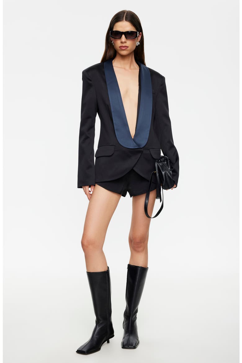 Sylvie Shawl Collar Blazer, Alternate, color, MIDNIGHT