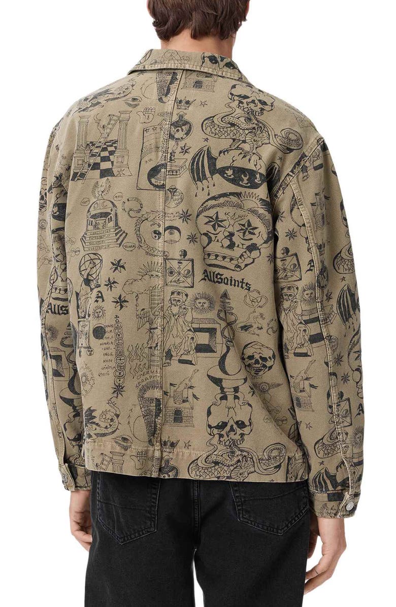 AllSaints Sherb Canvas Shacket, Alternate, color, Sand Brown