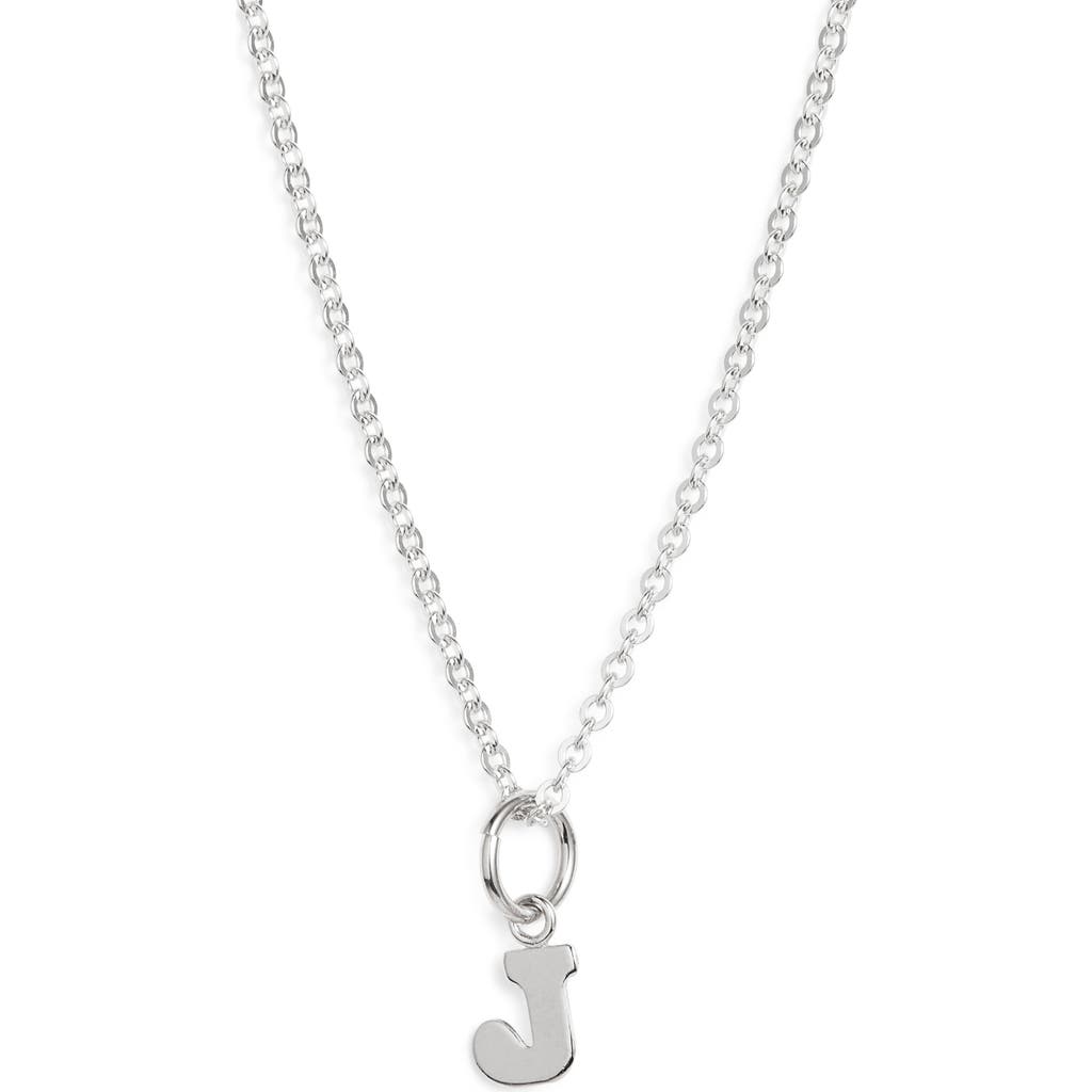 Nashelle Initial Pendant Necklace In Sterling Silver - J