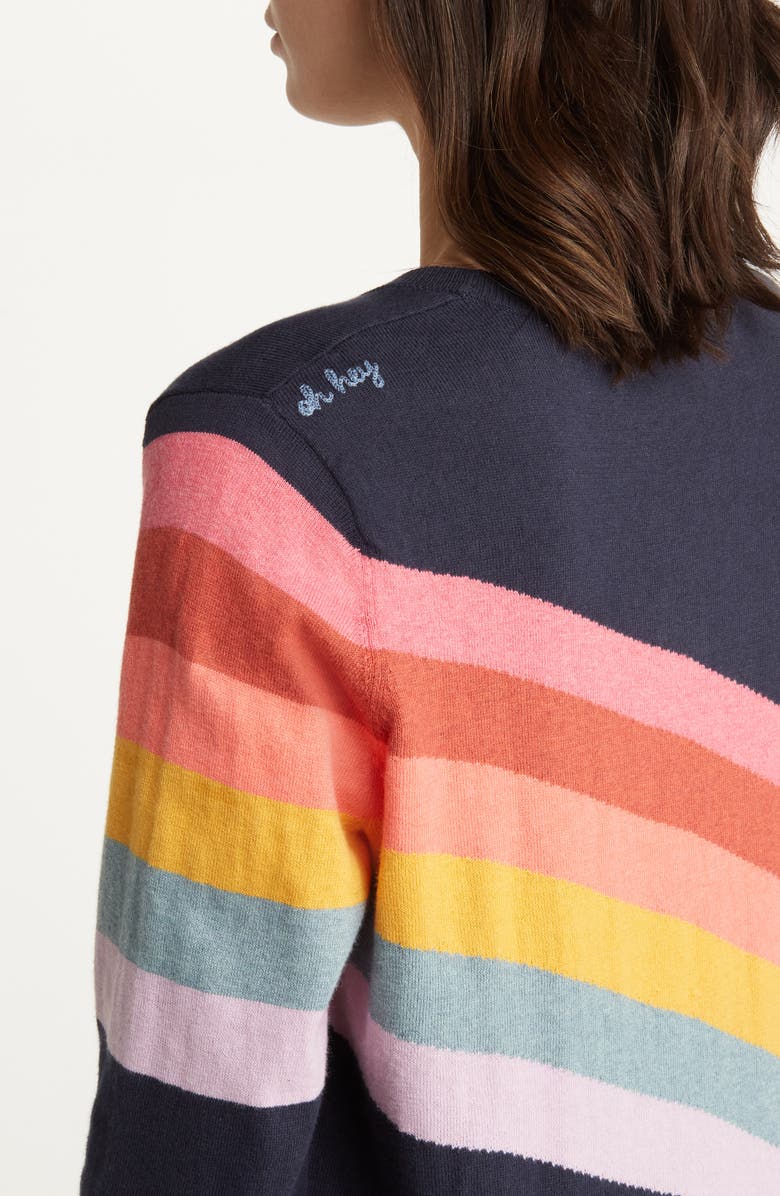 Marine Layer Sunset Icon Cotton Crewneck Sweater, Alternate, color,