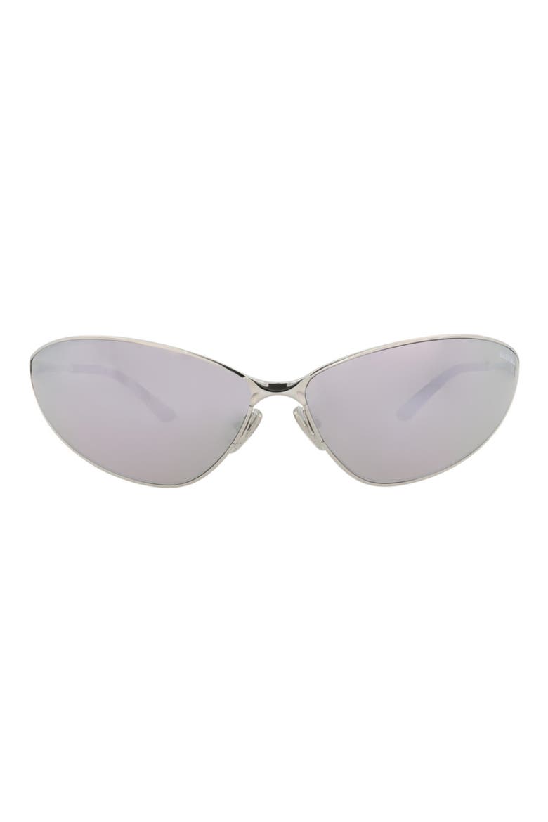93mm Shield Sunglasses, Main, color, SILVER SILVER SILVER